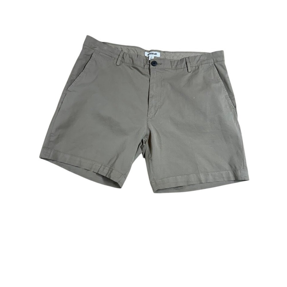 Goodthreads Mens Woven Chino Shorts Khaki Tan Size 38 Cotton Twill Casual Summer